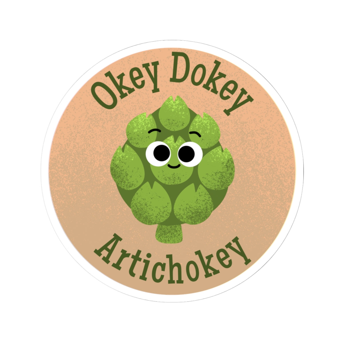 Playful Artichoke Kiss-Cut Stickers - Cute for Laptops, Water Bottles, Gifts, Party Favors, and Journals