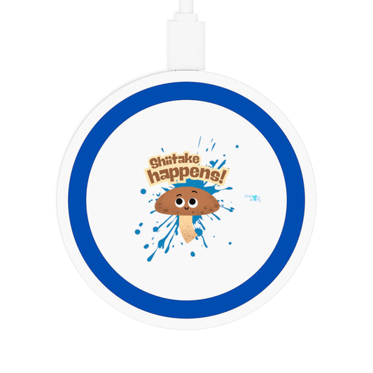 Funny Mushroom Wireless Charging Pad - Quake Pad for Tech Lovers, Unique Gifts for Friends, Cute Desk Decor, Bundle With Air Pod Case