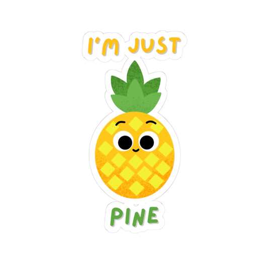 Cute Pineapple Kiss-Cut Stickers | Fun Laptop Decor, Gifts for Friends, Tropical Vibe, Kids' Crafts, Summer Celebrations