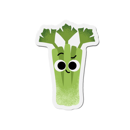 Cute Celery Die-Cut Magnets, Fun Kitchen Decor, Refrigerator Magnet, Gift for Foodies, Vegetable Art, Whimsical Kitchen Accessories