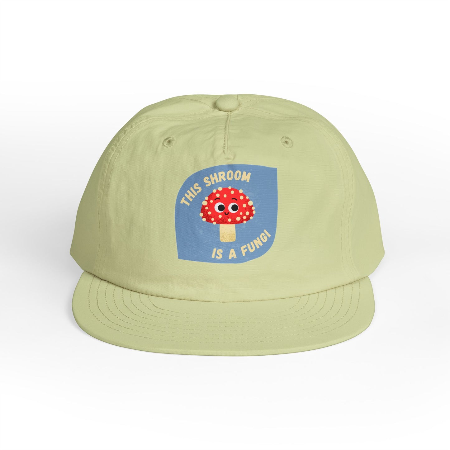 Whimsical Surf Cap with Funky Mushroom Design, Beach Hat, Summer Accessory, Gift for Nature Lovers, Casual Headwear, Fun Shroom Cap