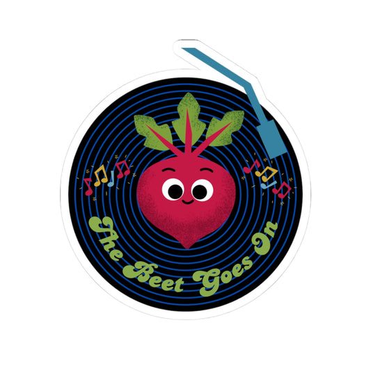 Colorful Beet Kiss-Cut Stickers, Cute Vinyl Stickers for Laptops, Kids' Room Decor, Garden Lovers Gifts, Fun Party Favors