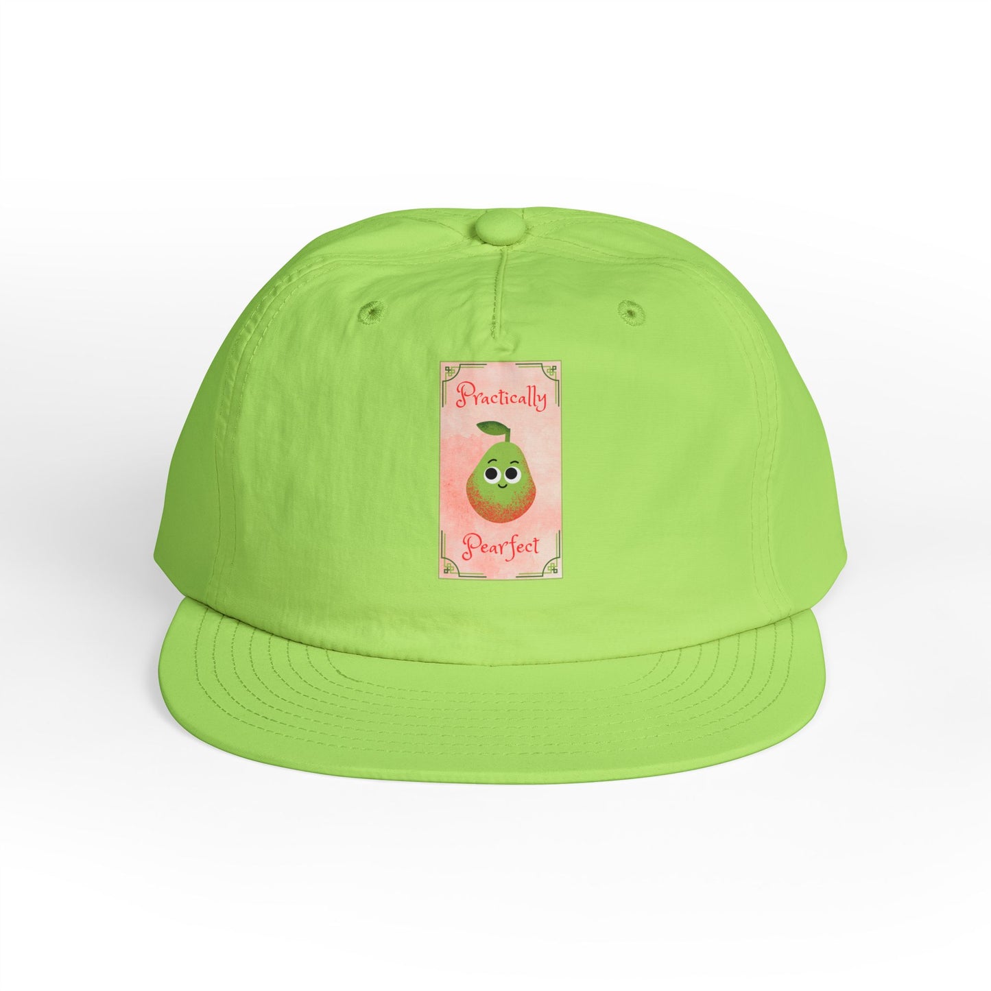 Surf Cap with 'Perfectly Pear' Design - Fun Beachwear, Summer Accessory, Gift Hat for Surfers, Casual Outfit, Beach Party Essential