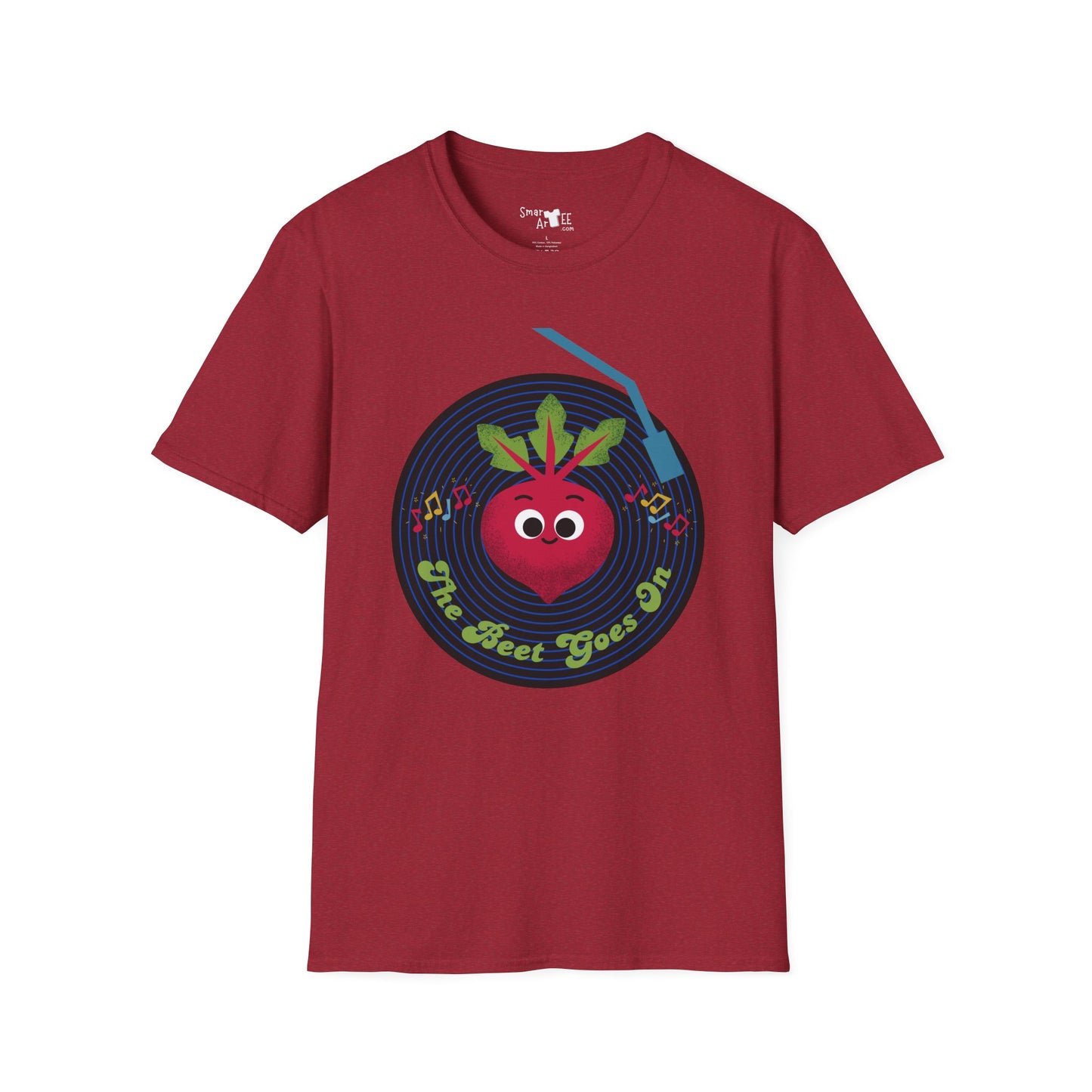 Fun and Whimsical Beet-Themed Unisex Softstyle T-Shirt, Perfect Gift for Fun Lovers, Music Enthusiasts, and Gardeners