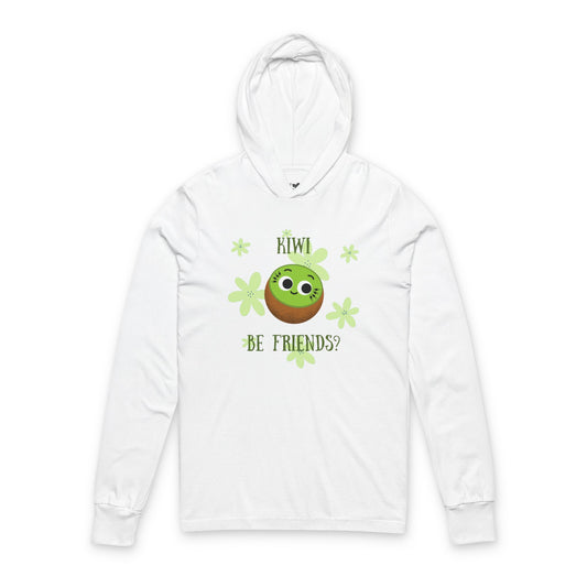 Cute Kiwi Friends Unisex Hooded Long Sleeve Shirt, Perfect for Casual Wear, Gifts for Friends, Spring Fashion, Fruit Lovers