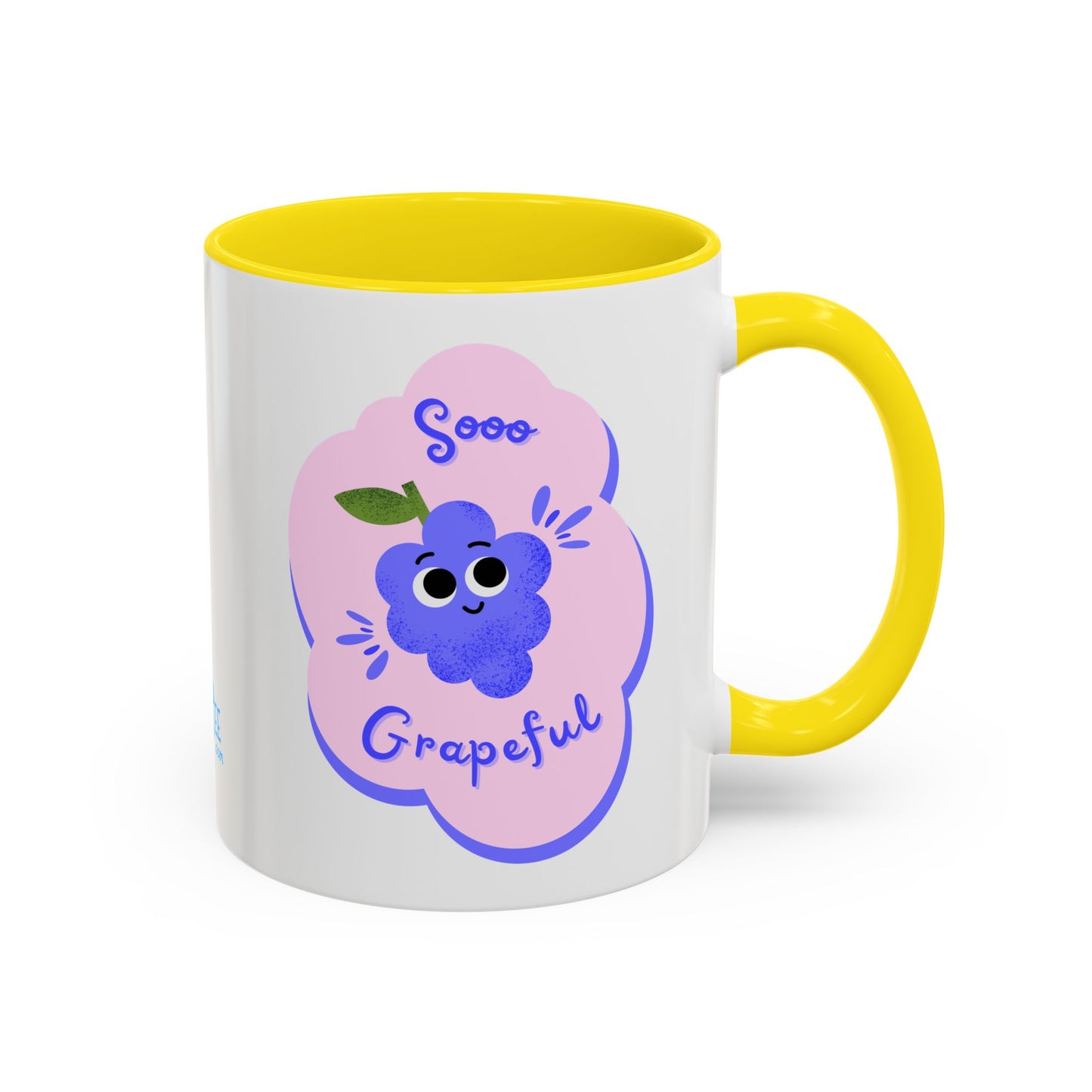 Soo Grapeful Coffee Mug, Funny Cartoon Mug, Cute Ceramic Mug, Gift for Coffee Lovers, Birthday Mug, Colorful Accent Mug