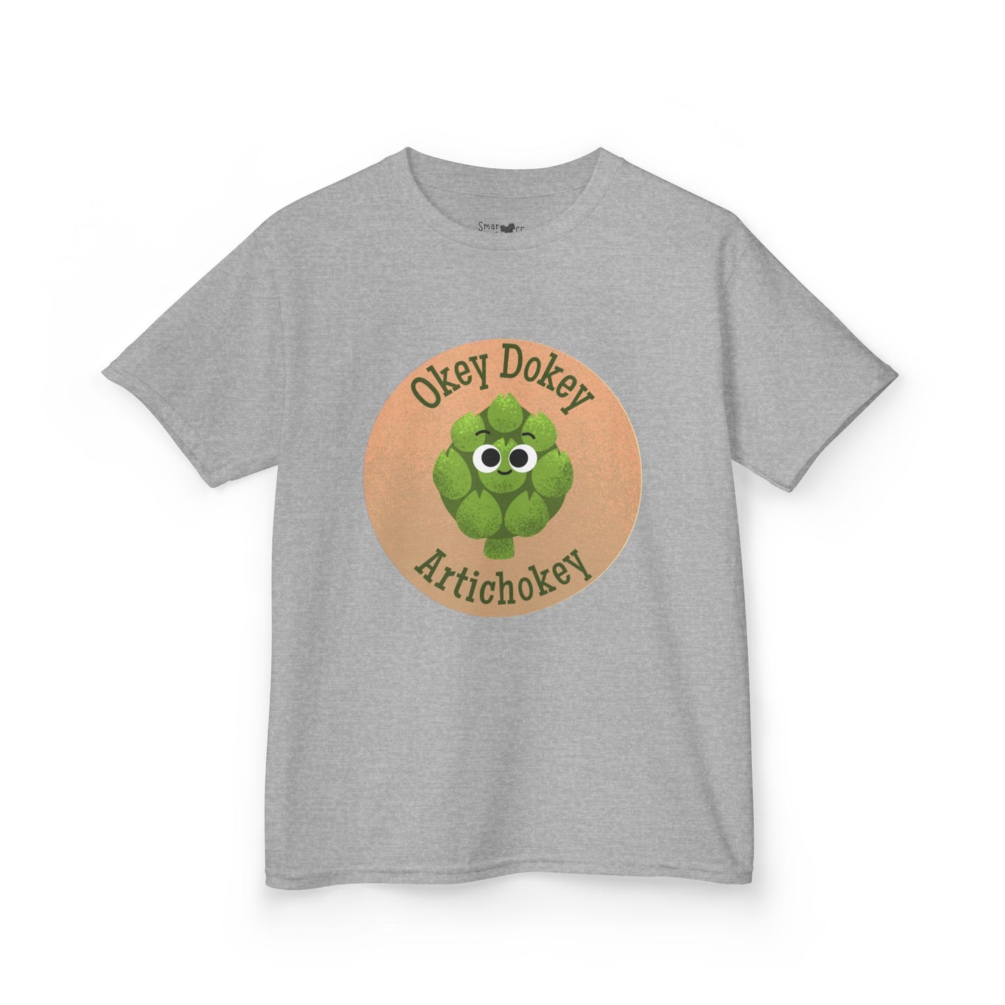 Kids Funny Graphic Tee with 'Okey Dokey Artichokey' Design, Cute Kids Shirt, Playful Apparel, Gift for Children, Summer Wear