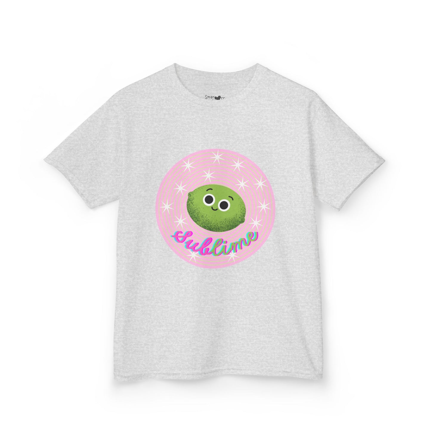 Kids Sublime Tee with Cute Lime Character, Fun Kids Shirt, Gift for Birthdays, Playdates, Summer Outfits, Cute Apparel