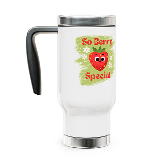 Stainless Steel Travel Mug, So Berry Special Travel Mug, Cute Drinkware, Gift for Berry Lovers, Kitchen Essential, Fun Travel Cup