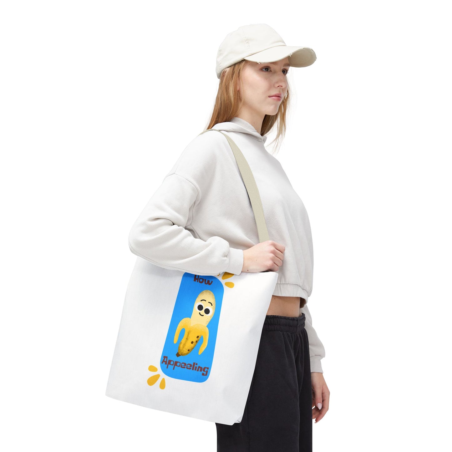 Fun Banana Tote Bag, Cute Shopping Bag, Novelty Bag, Gift for Fruit Lovers, How Appealing Bag, Eco-Friendly Tote