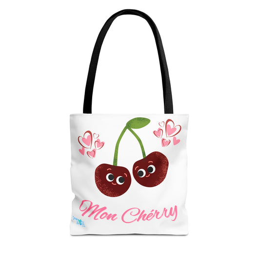 Cute Cherry Love Tote Bag - Perfect for Valentine's Day, Everyday Use, Grocery Shopping, Beach Outings, Fun Accessories