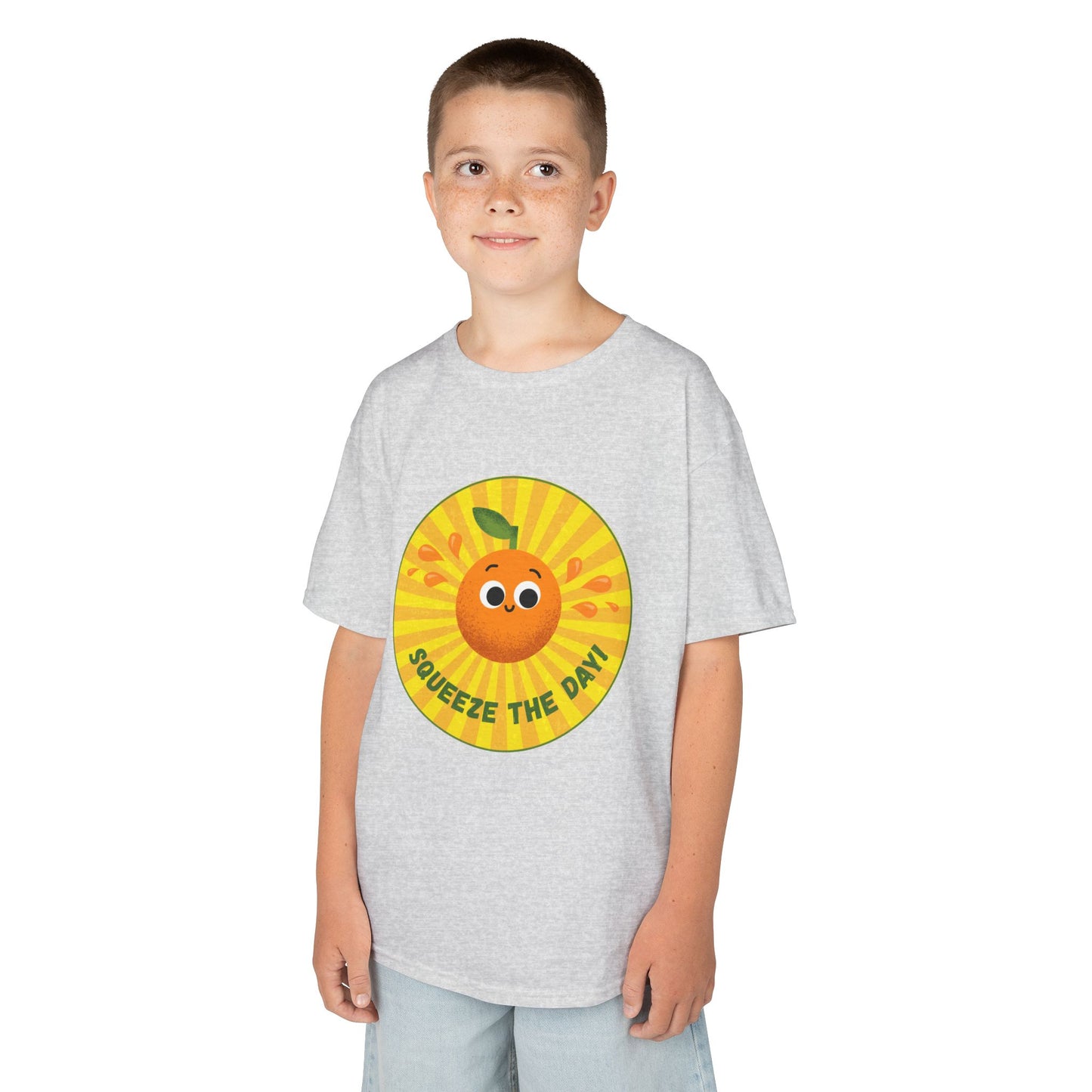 Kids Squeeze the Day Tee, Fun Cotton Shirt for Boys & Girls, Cute Summer Outfit, Kid's Playwear, Children’s Gift Tee