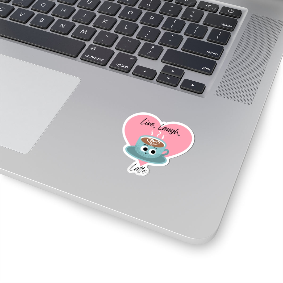 Cute Coffee Stickers, Live Laugh Latte, Fun Laptop Decor, Gift for Coffee Lovers, Aesthetic Wall Stickers