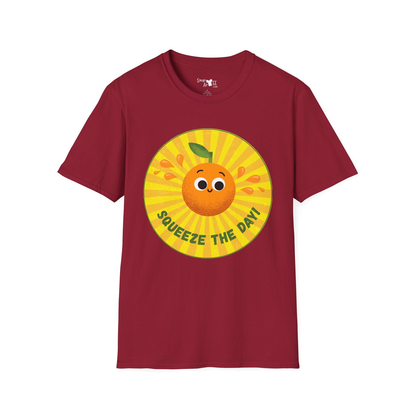 Squeeze The Day Unisex Softstyle T-Shirt - Fun and Vibrant Citrus Tee for Summer, Funny Fruit Pun T-Shirt, Fun for All Ages