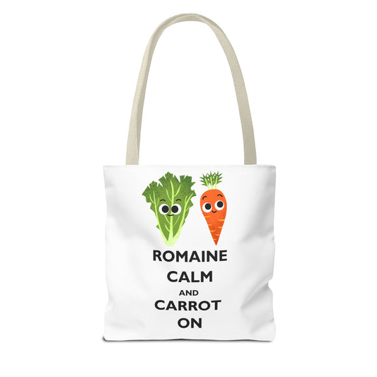 Romaine Calm Tote Bag, Funny Tote for Garden Lovers, Eco-Friendly Shopper, Gift for Veggie Enthusiasts, Grocery Bag, Quirky Farm Bag