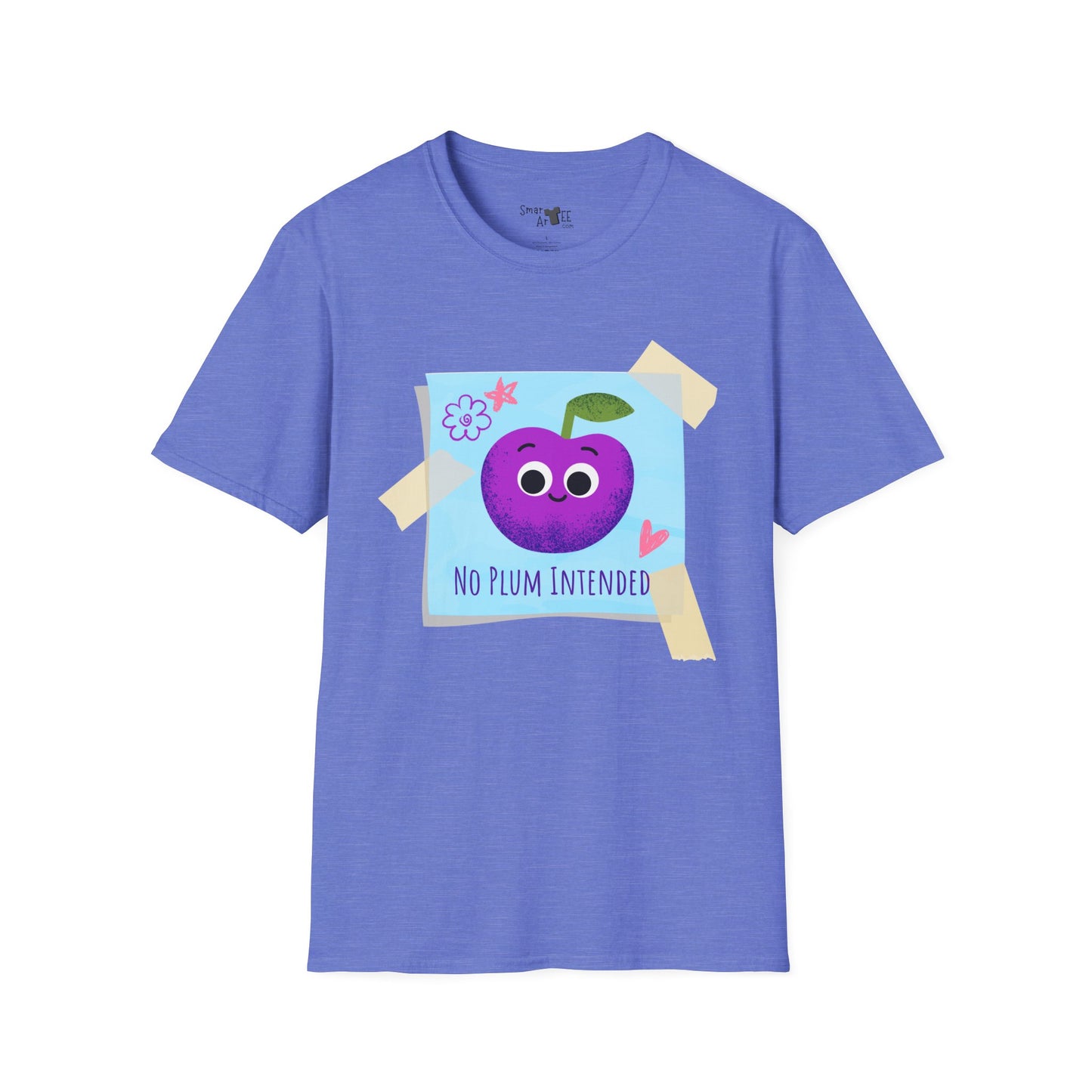 Cute No Plum Intended Unisex Softstyle T-Shirt, Great For Fruit Lovers, Funny Fruit Pun