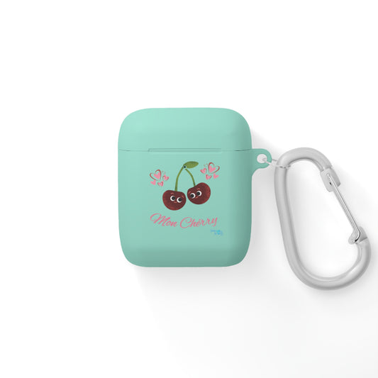Cute Cherry AirPods Case Cover, Cherry Print Accessory, Gift for Audiophiles, Fun Tech Accessories, Birthday Gift