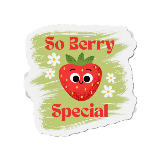 Cute Strawberry Die-Cut Magnets, Fun Fridge Decor, Gift for Friends, Playful Kitchen Art, Special Occasion Accessories