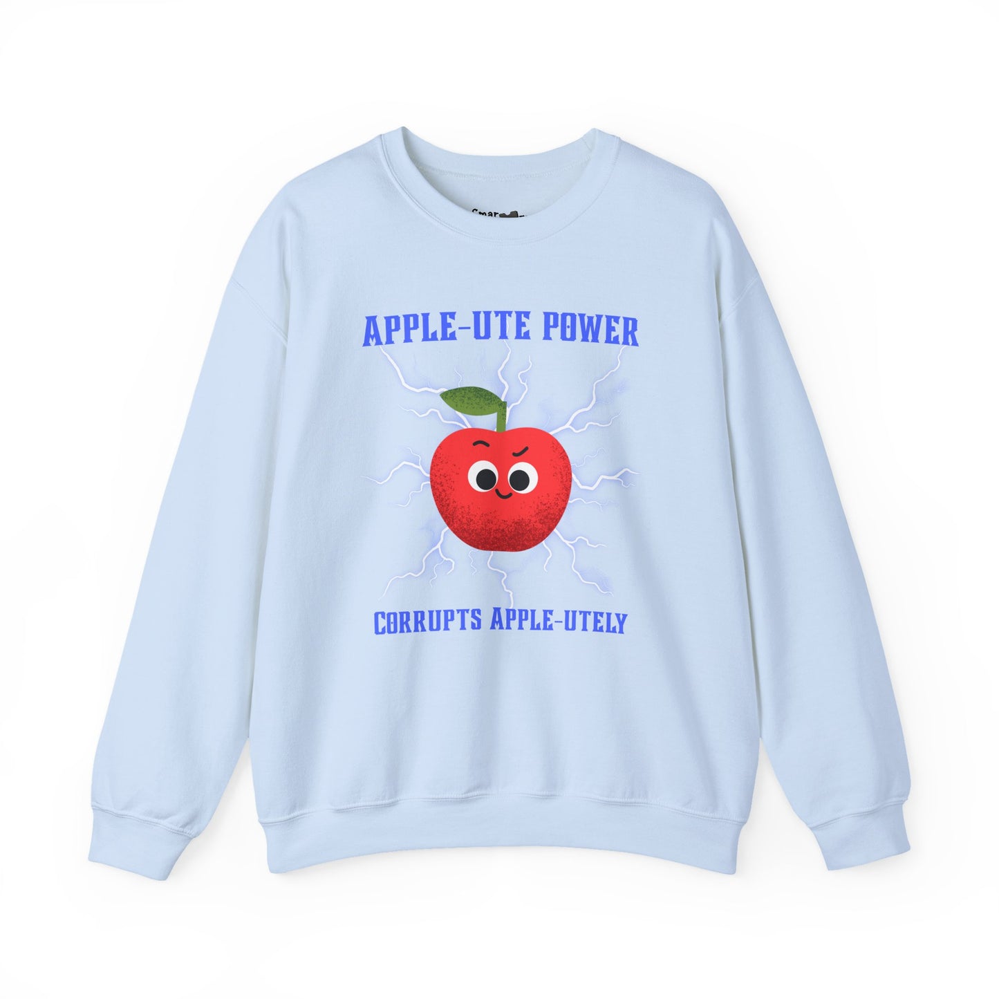 Funny Pun Apple-Ute Power Unisex Sweatshirt, Whimsical Art Design Apparel, Fall Comfort Clothing, Unisex Styling, Great Gift Idea