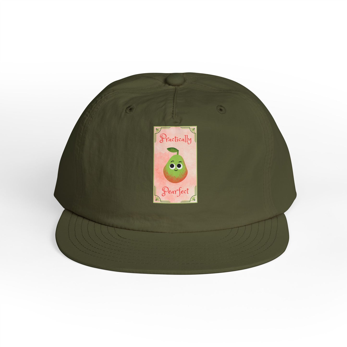 Surf Cap with 'Perfectly Pear' Design - Fun Beachwear, Summer Accessory, Gift Hat for Surfers, Casual Outfit, Beach Party Essential