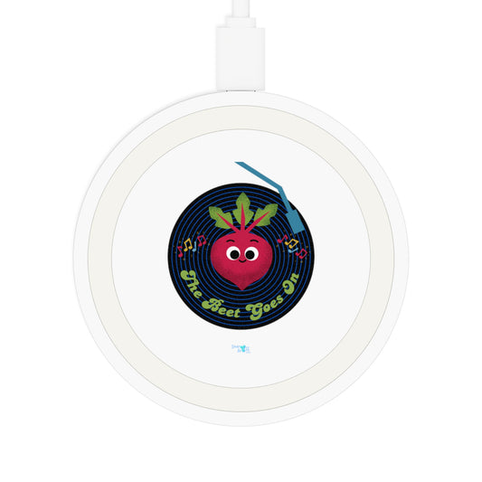 Quake Wireless Charging Pad - Musical Beet Inspired Design, Bundle With Air Pod Case, Unique Tech Gift, Eco-Friendly Charging