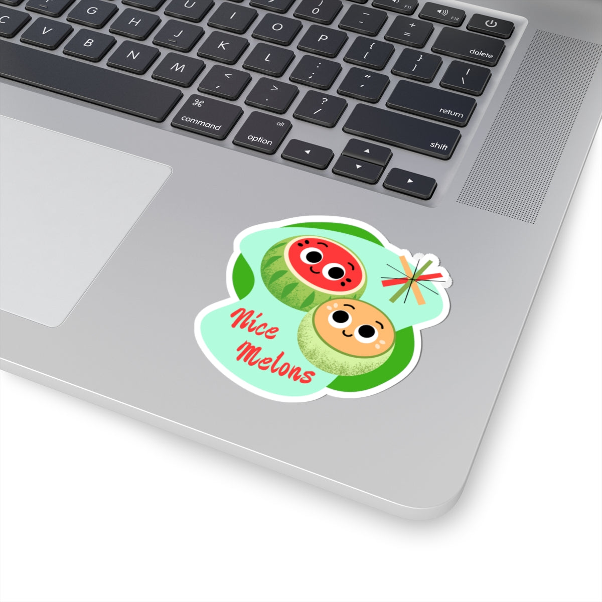 Cute Fruit Kiss-Cut Stickers - Whimsical Melon Design for Laptops, Water Bottles, Journals, Gifts, Summer Fun