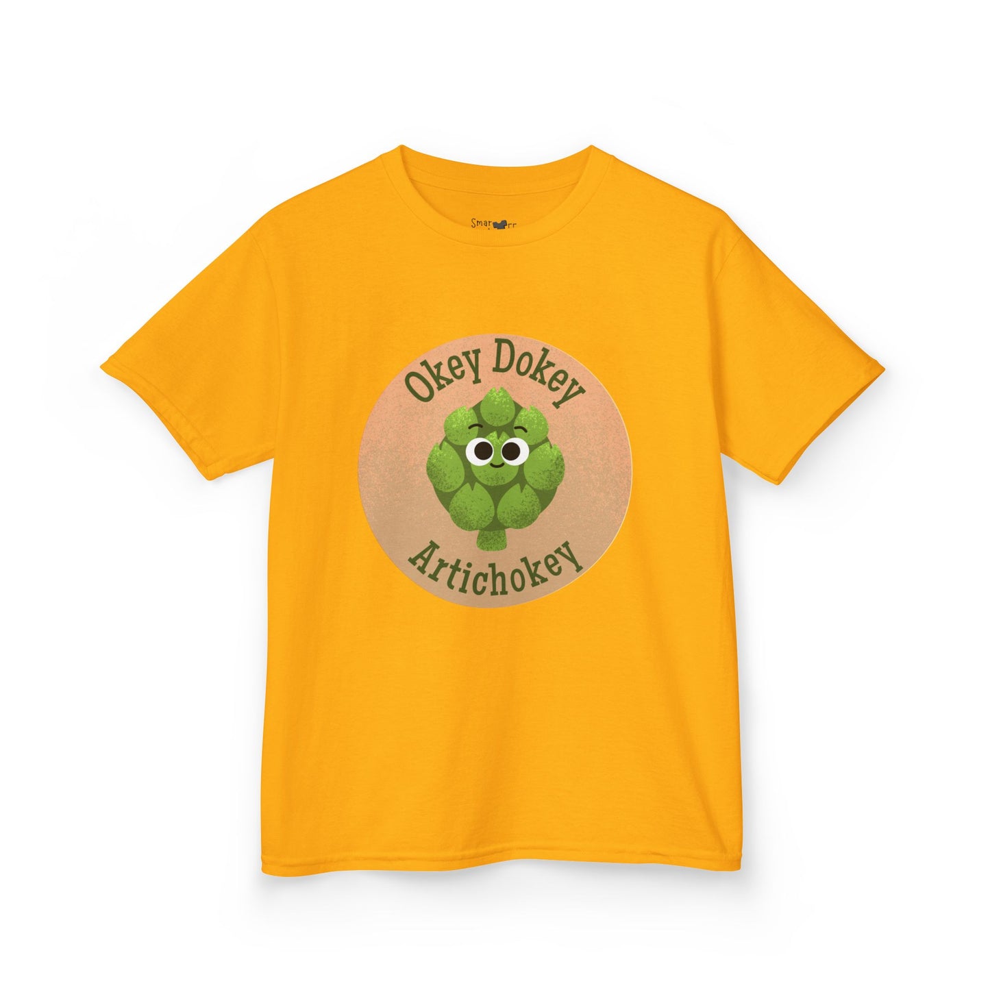 Kids Funny Graphic Tee with 'Okey Dokey Artichokey' Design, Cute Kids Shirt, Playful Apparel, Gift for Children, Summer Wear