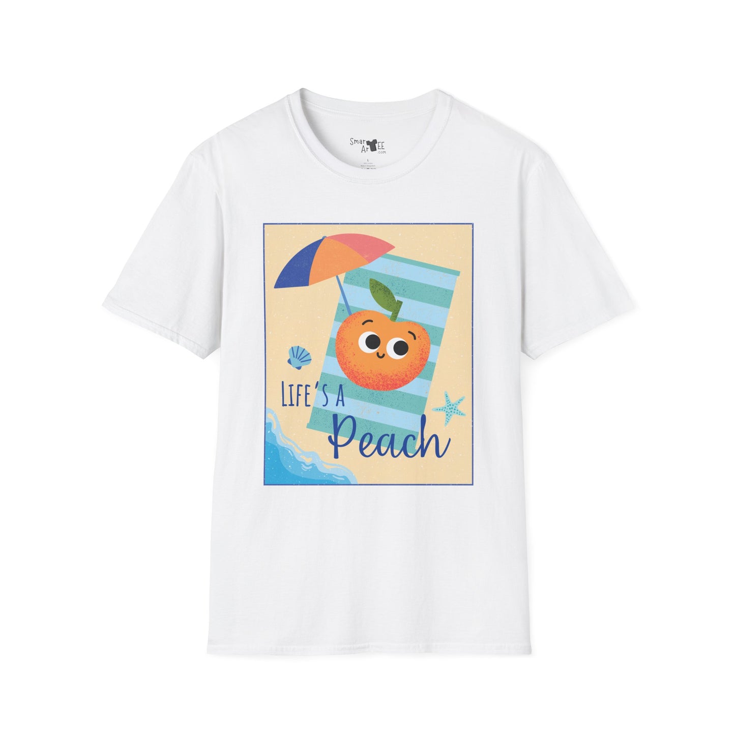 Peach Life Unisex T-Shirt - Life's a Peach When It's Better Than a Beach, Funny Fruit Pun T-Shirt, Great Gift Idea