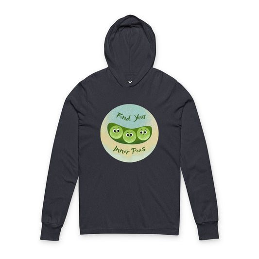 Whimsical Inner Peace Hooded Long Sleeve Shirt - Perfect for Relaxation, Yoga, Meditation, Gifts for Friends, or Casual Outfits