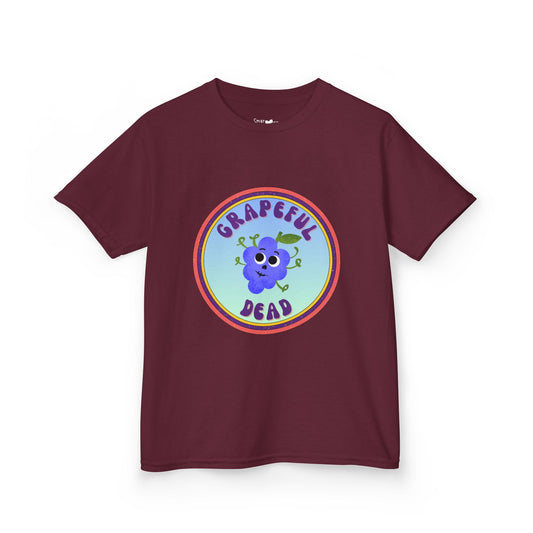 Vibrant Kids Tee with Grapeful Dead Design, Fun Casual Wear for Festivals, Birthdays, or Everyday Adventures