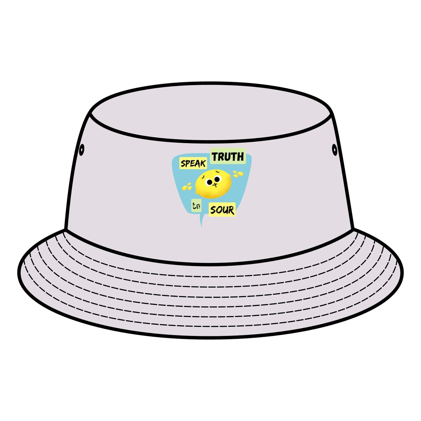 Sour Truth Lemon Pun Bucket Hat, Trendy Sun Hats, Unique Statement Accessory, Summer Fashion, Gift for Friends, Outdoor Fun