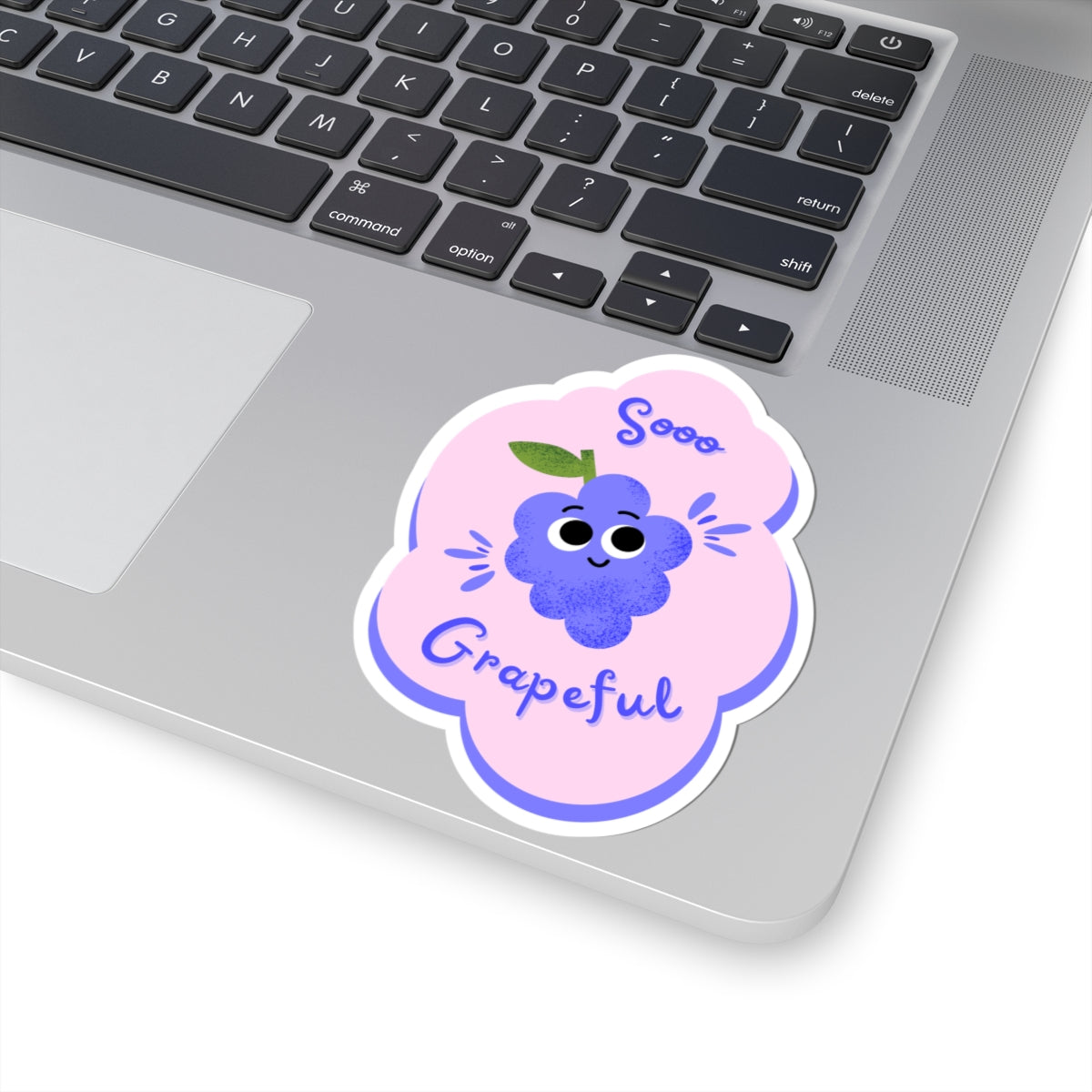 Cute Grapeful Kiss-Cut Stickers | Fun Laptop Decor, Gift for Friends, Cute Stationery, Planner Stickers, Whimsical Home Decor