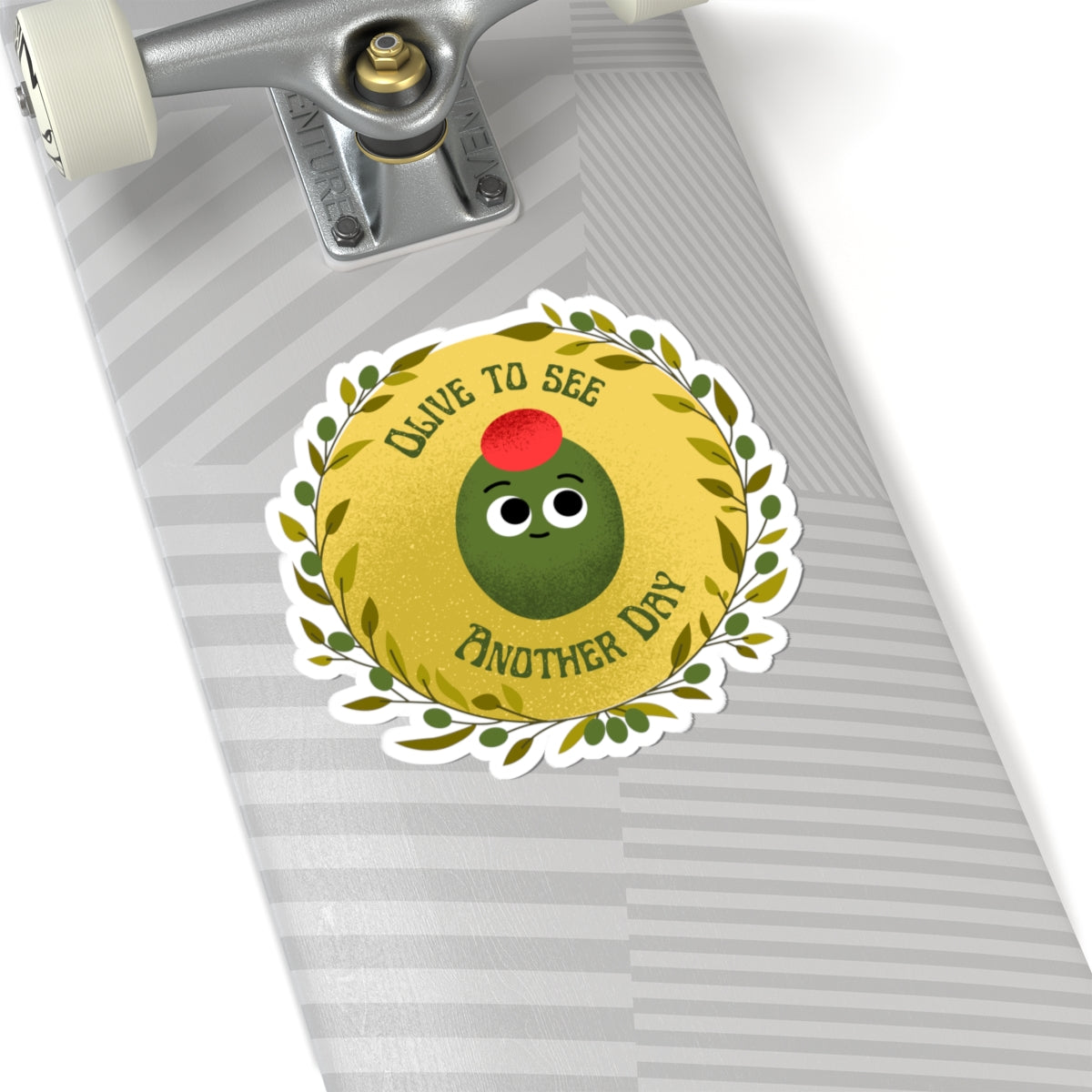 Whimsical Olive Stickers, Fun Laptop Decals, Cute Gift for Food Lovers, Cheerful Home Decor, Positive Vibe Stickers