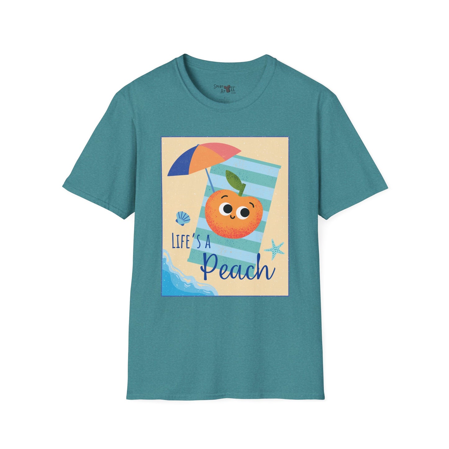 Peach Life Unisex T-Shirt - Life's a Peach When It's Better Than a Beach, Funny Fruit Pun T-Shirt, Great Gift Idea