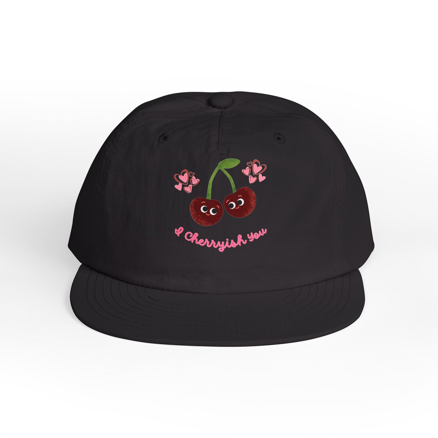 Charming Cherry Surf Cap – Perfect for Summer, Beach Days Hat, Outdoor Adventures, Gift for Surf Lovers, Adjustable Snapback Hat