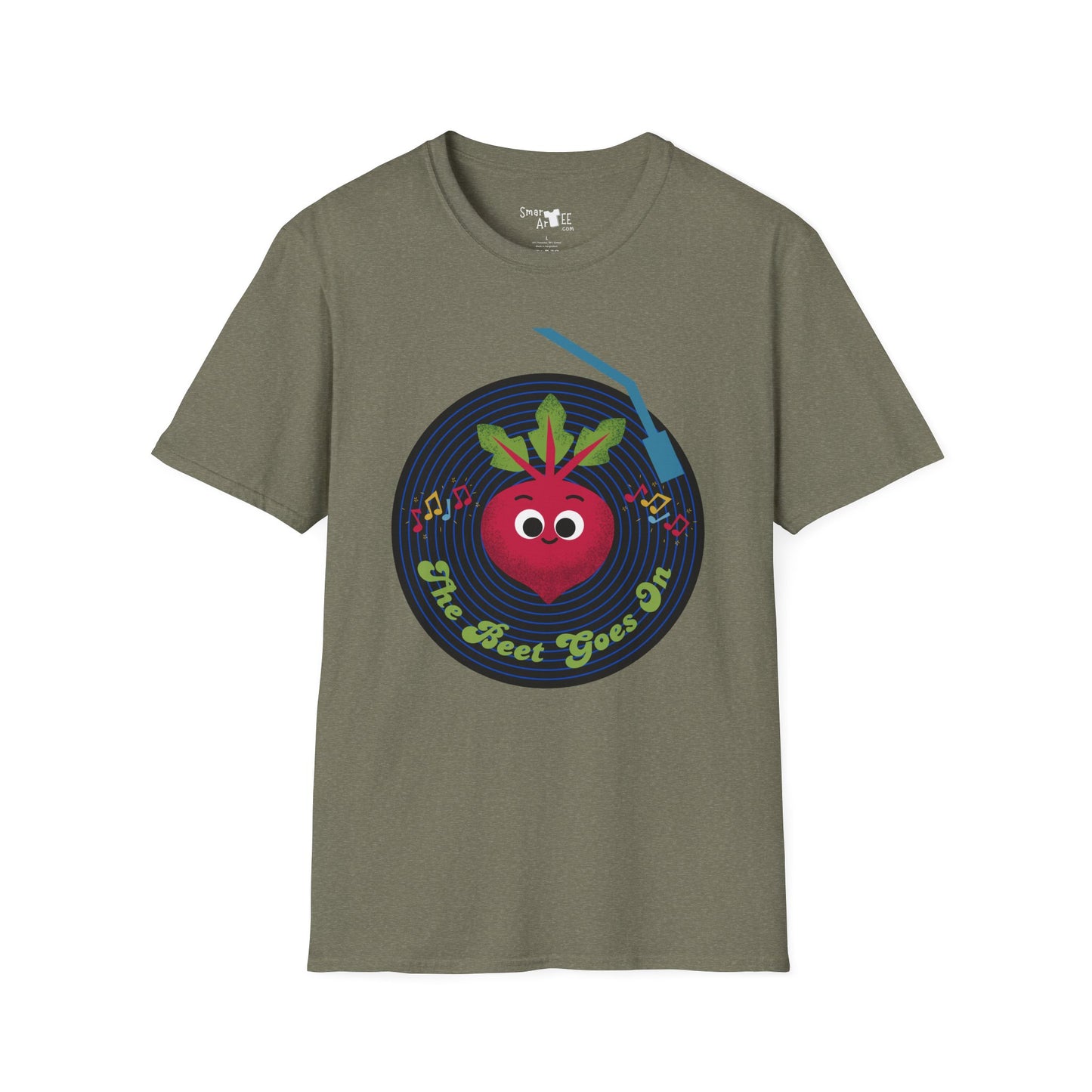 Fun and Whimsical Beet-Themed Unisex Softstyle T-Shirt, Perfect Gift for Fun Lovers, Music Enthusiasts, and Gardeners