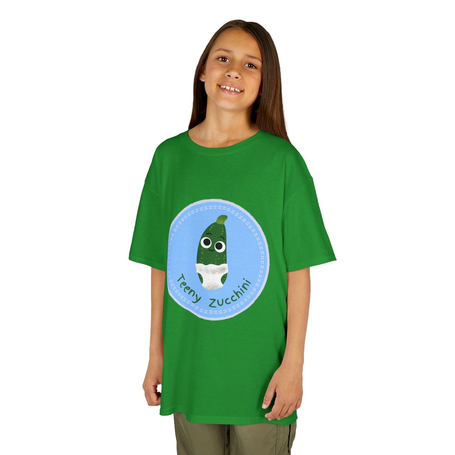 Kids Zucchini Tee, Cute Vegetable Shirt, Funny Kids Apparel, Gift for Kids, Playful Shirt, Gardening Themes