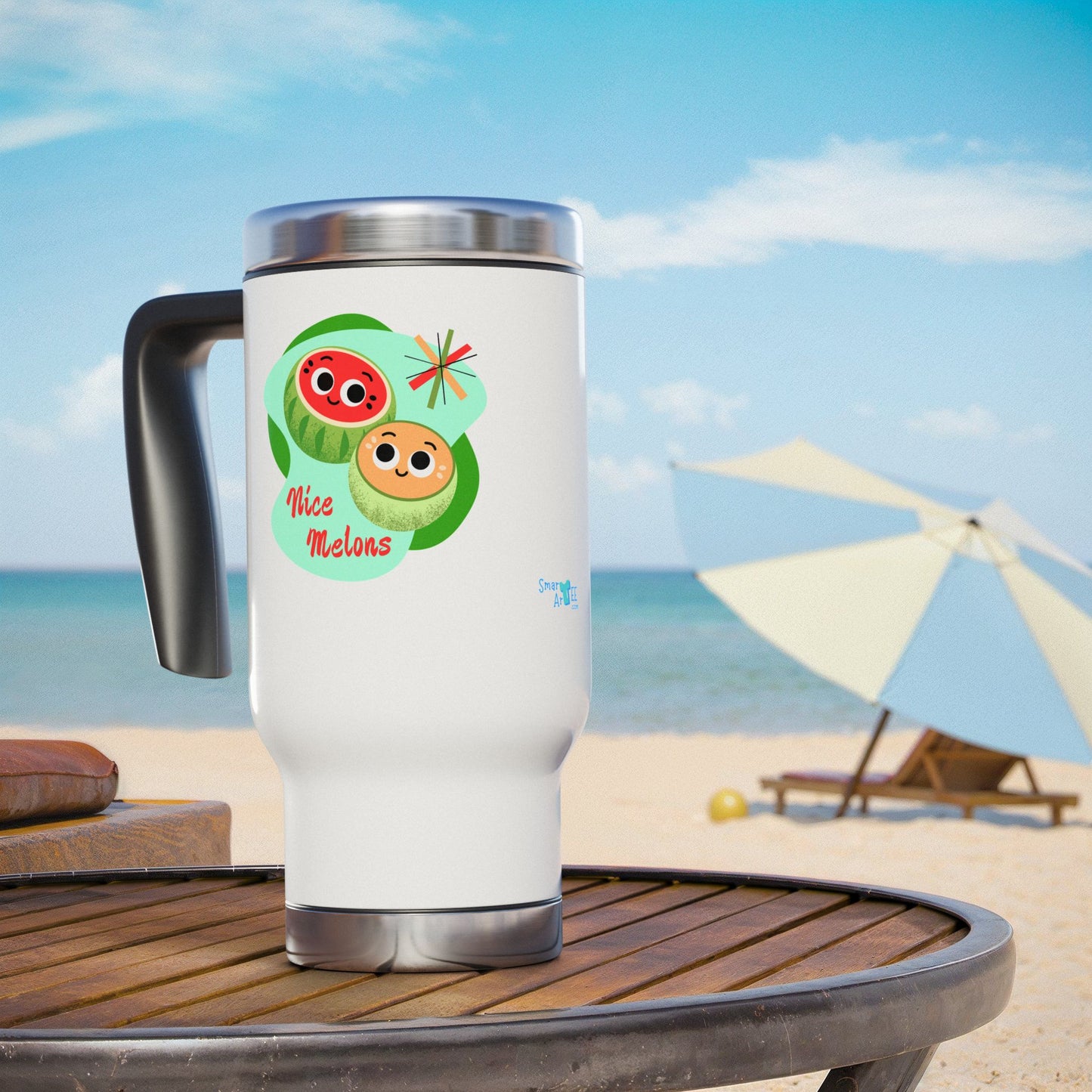 Charming Travel Mug with Handle, Perfect for On-the-Go, Fun Gifts for Friends, Kitchen Essentials, Eco-Friendly Tumblers, Cute Drinkware