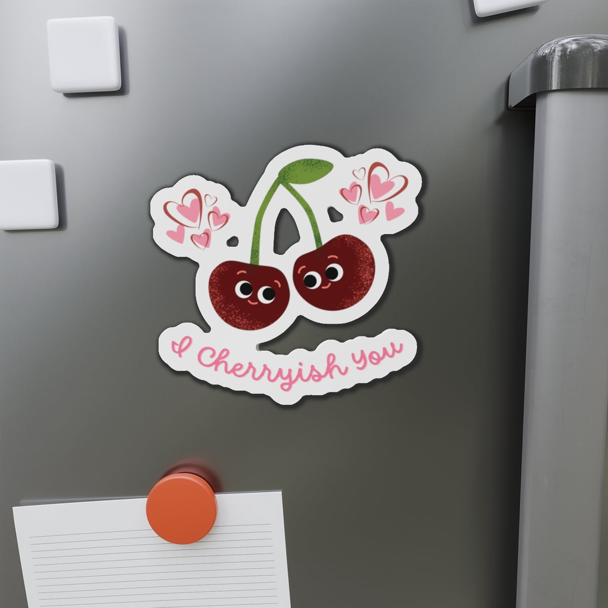 Cute Cherry Love Die-Cut Magnet, I Cherryish You Magnet, Fun Refrigerator Decor, Gift for Valentine's Day, Sweetheart Gift, Cheery Home [...]