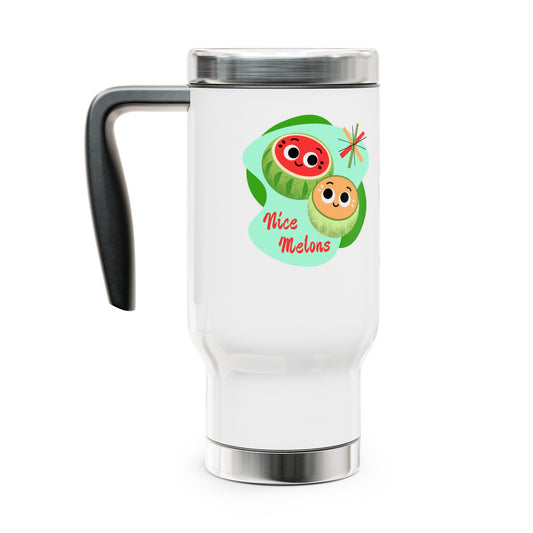 Charming Travel Mug with Handle, Perfect for On-the-Go, Fun Gifts for Friends, Kitchen Essentials, Eco-Friendly Tumblers, Cute Drinkware