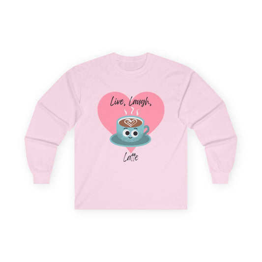 Cute Coffee Lover Long Sleeve Tees, Funny Latte Shirt, Gift for Baristas, Coffee Addict Apparel, Cozy Morning Vibe