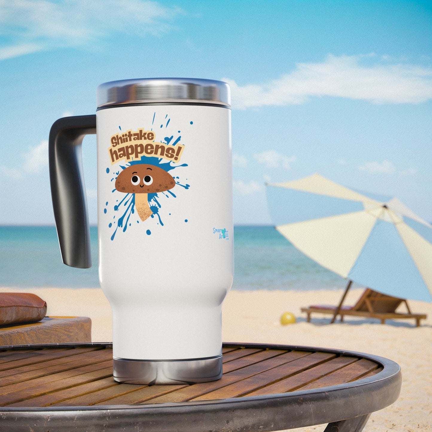 Funny Stainless Steel Travel Mug, Great for Coffee Lovers, Gifts for Mushroom Enthusiasts, Humorous Drinkware for On-the-Go