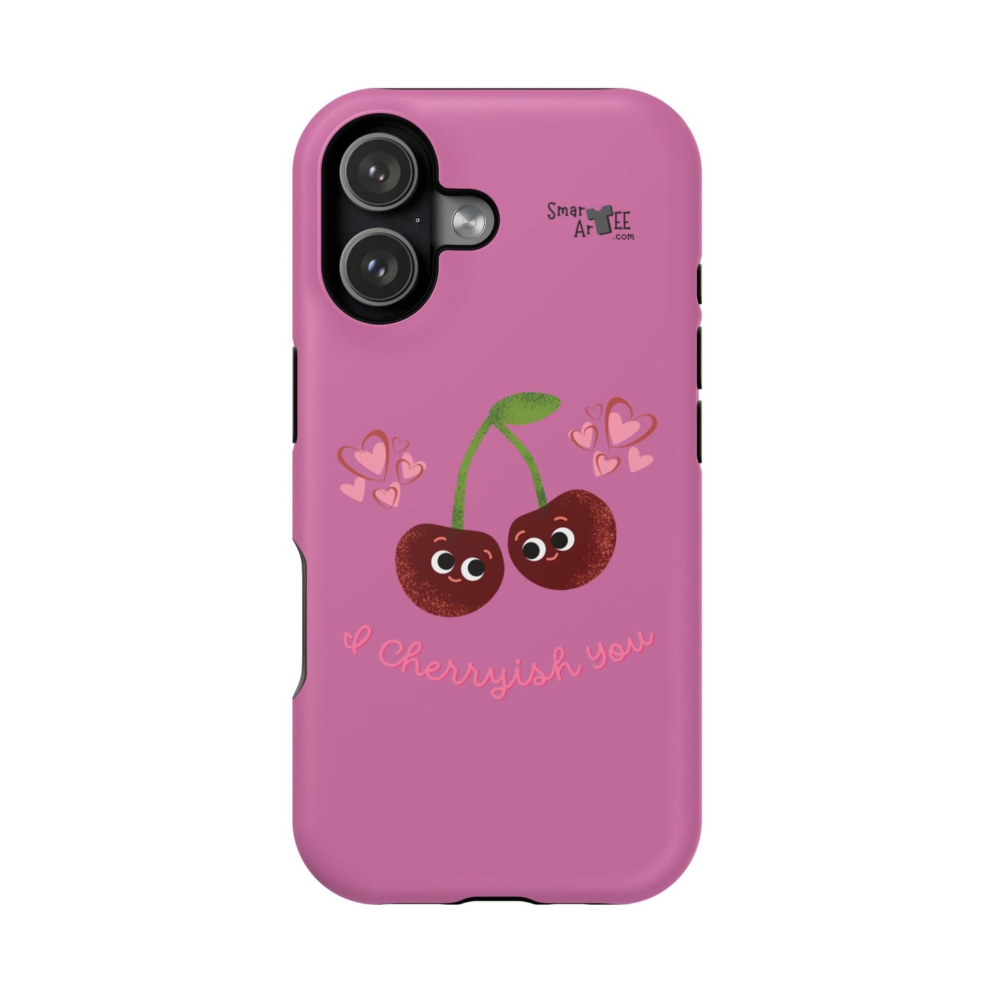 Cute Cherry Impact-Resistant Phone Case, Cherry Phone Cover, Valentine's Gift, Cute Phone Accessories, Sweetheart Case, I Cherryish You