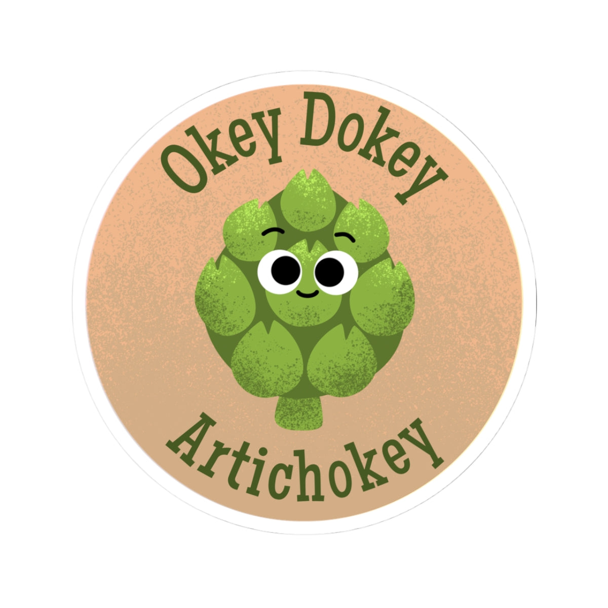 Playful Artichoke Kiss-Cut Stickers - Cute for Laptops, Water Bottles, Gifts, Party Favors, and Journals