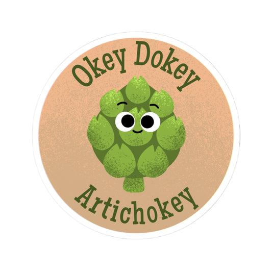 Playful Artichoke Kiss-Cut Stickers - Cute for Laptops, Water Bottles, Gifts, Party Favors, and Journals
