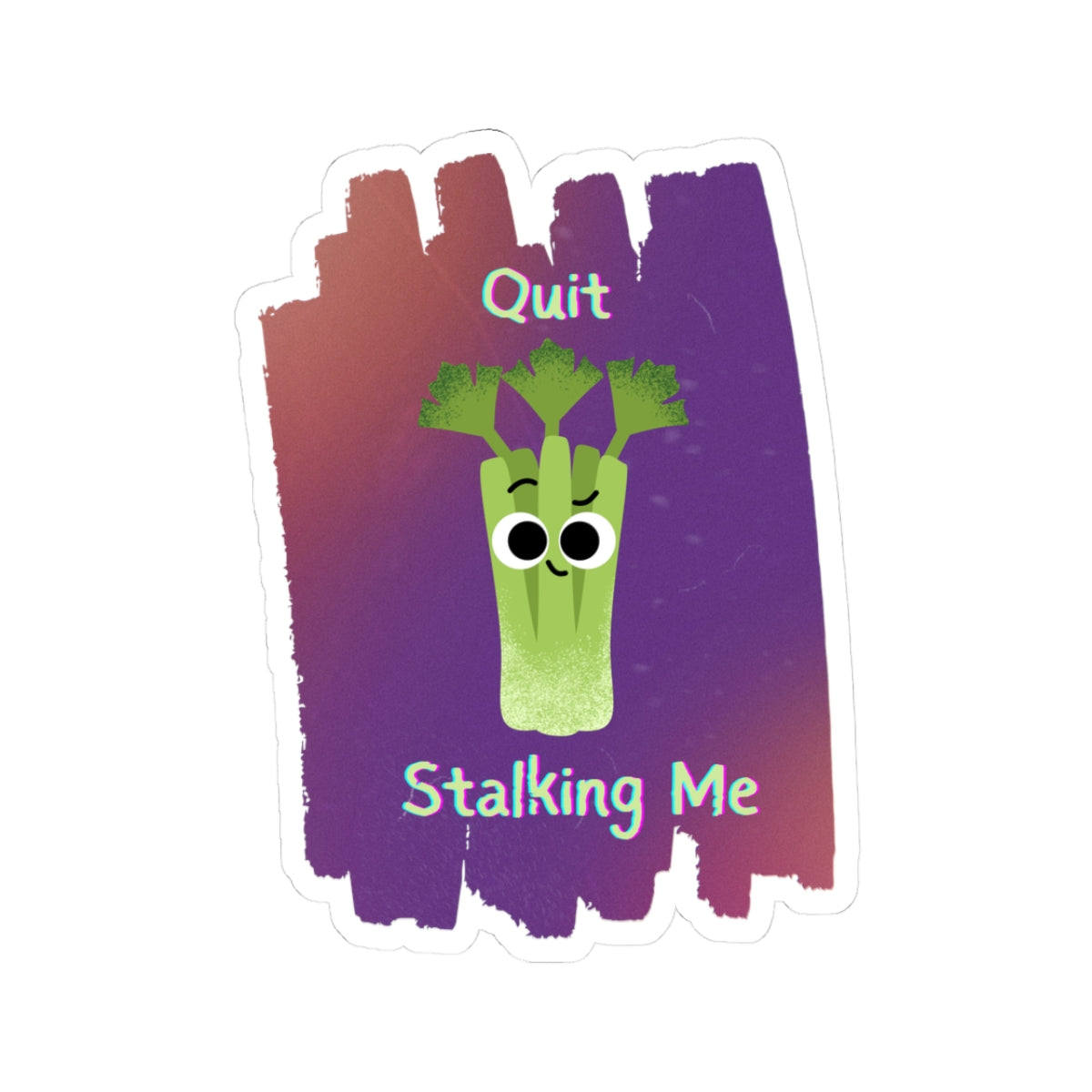 Funny Celery Kiss-Cut Stickers, Fun Vinyl Decals for Laptops, Water Bottles, Journals, Unique Gifts, Quirky Funny Stickers