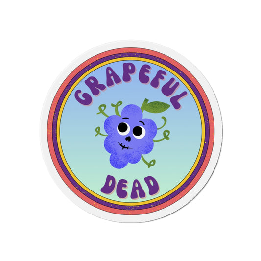 Vibrant Die-Cut Magnets, Fun Grapeful Dead Decor, Cute Kitchen Accessories, Gift for Music Lovers, Fridge Magnet Art