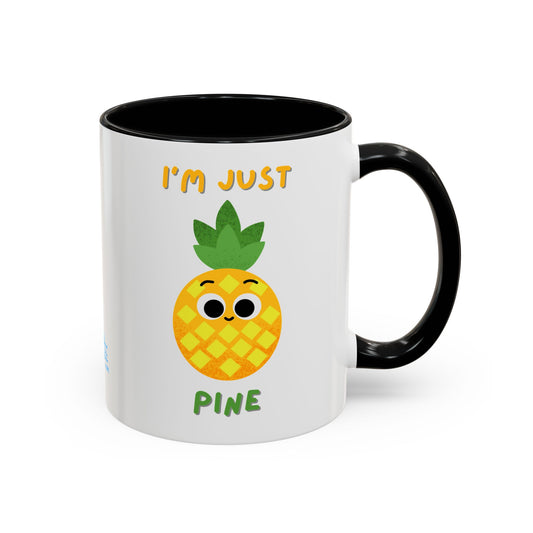 Cute Pineapple Accent Coffee Mug for Tropical Vibes, Gift for Fruit Lovers, Funny Mug, Kitchen Decor, Summer Beverage