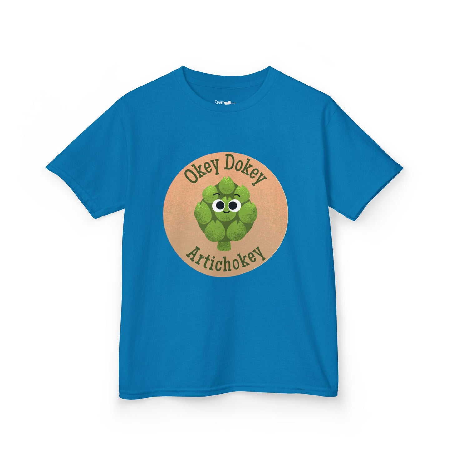 Kids Funny Graphic Tee with 'Okey Dokey Artichokey' Design, Cute Kids Shirt, Playful Apparel, Gift for Children, Summer Wear