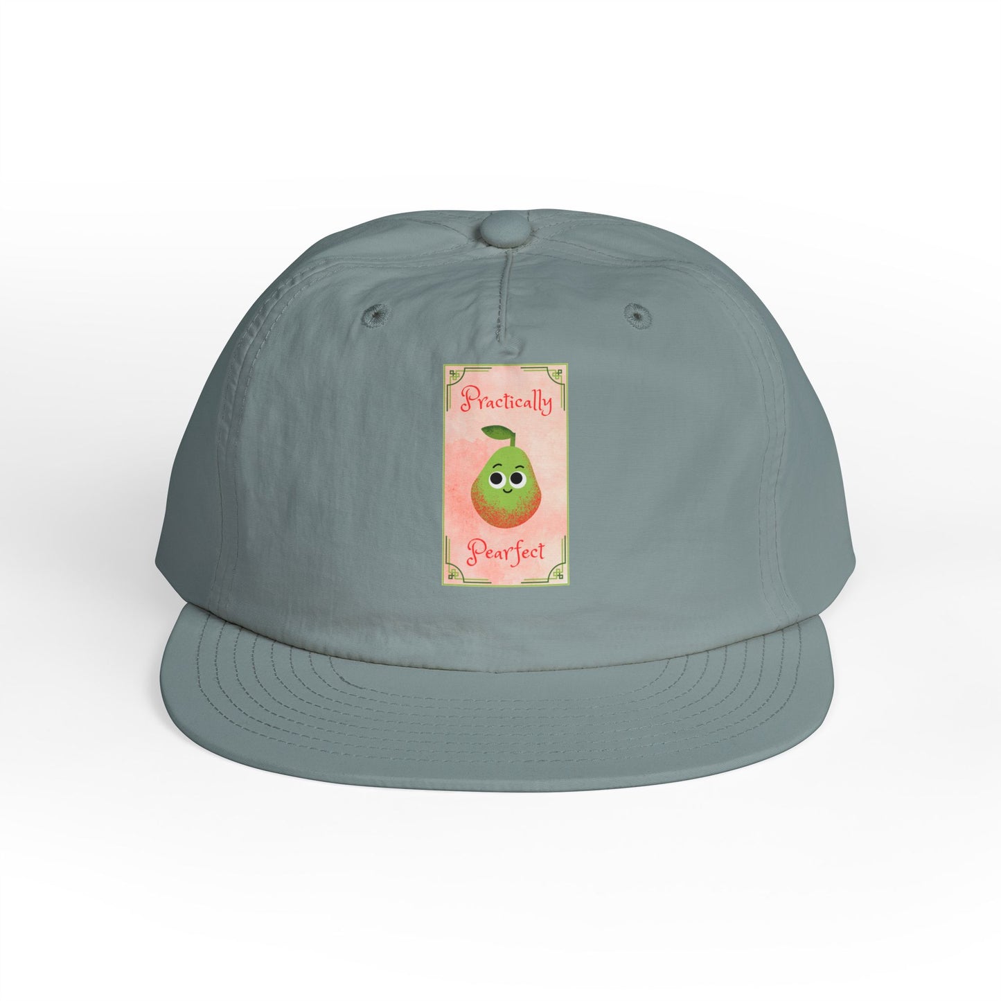 Surf Cap with 'Perfectly Pear' Design - Fun Beachwear, Summer Accessory, Gift Hat for Surfers, Casual Outfit, Beach Party Essential